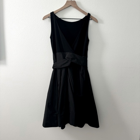 Lauren by Ralph Lauren Yuko Pleated Taffeta Cocktail Dress • Black - Picture 9 of 11